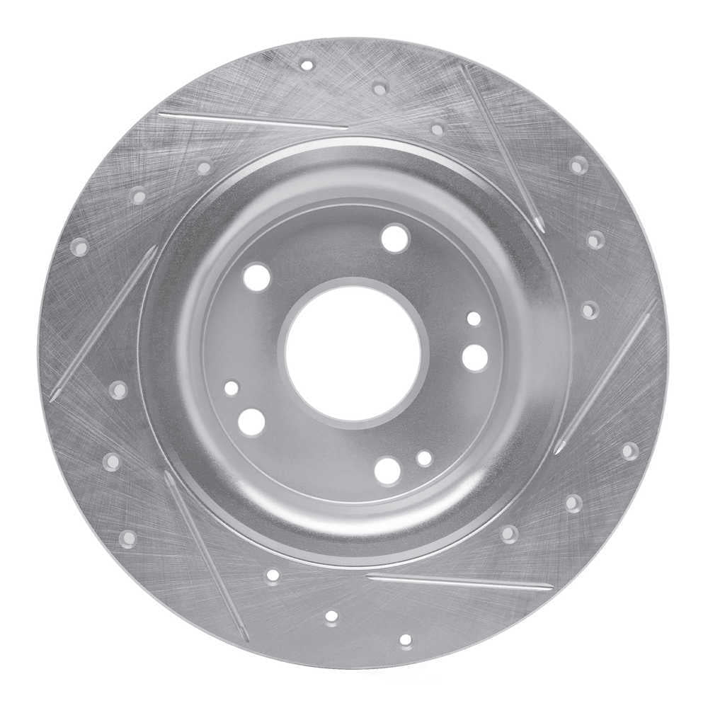 Dynamic Friction Company 631-59068L DFC Brake Rotor - Drilled And Slotted - Silver