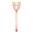 thumbnail image 3 of 2.5 ct Oval Cut Natural Morganite Three-Stone Engagement Ring for Women in 18K Rose Gold, 3 of 5