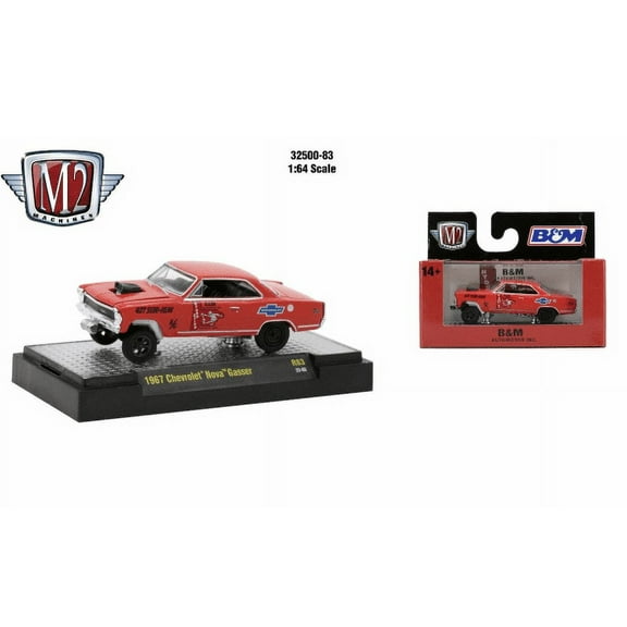 M2 Machines Auto Trucks 1:64 1967 Chevrolet Nova Gasser Rel 83