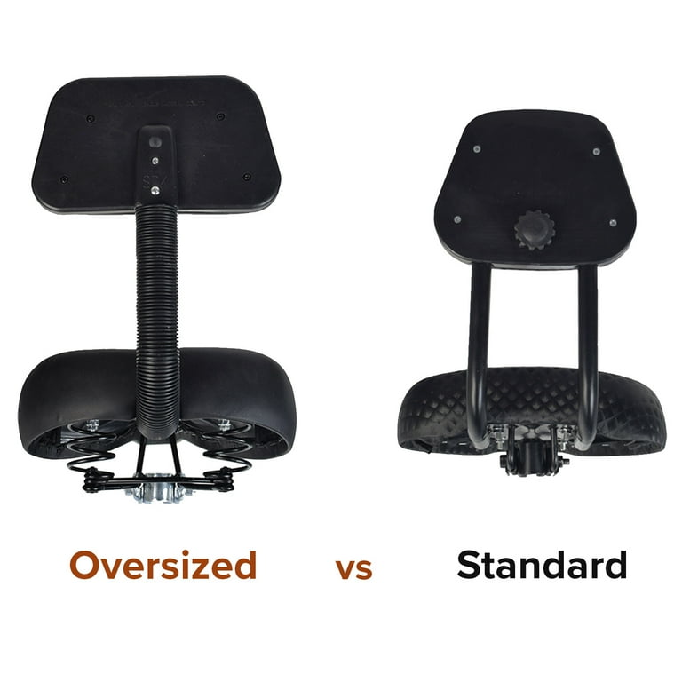 AlveyTech Oversized Bike Saddle Seat with Backrest Cushion Wide