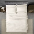 thumbnail image 3 of Swift Home Luxury 6-Piece Sheet Set with Extra Pillow Case, Queen, Coconut Milk, 3 of 8
