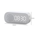 thumbnail image 1 of Reloj de superficie de espejo con altavoz multifuncional compatible con Bluetooth (blanco) Sywqhk Libre de BPA, 1 of 7