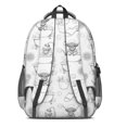 thumbnail image 3 of Highland Cow and Bathtub Print Backpack for School, Cute School Bag with Adjustable Shoulder Straps and Padded Back, 16.9"x12.6"x5.9", 3 of 5