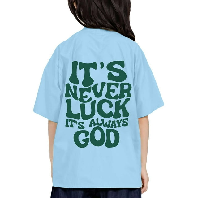 Fgnfyis T-Shirts pour Filles T-Shirts pour Enfants Imprimés Col Rond T-Shirt à Manches Courtes pour Garçons et Filles Hauts à Manches Courtes pour Garçons Bleu 3-4 Ans