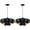 Black, 2 Pack, variant on Set of 2 Orange Pendant Lights, Nordic Flush Mount Mid Century Modern Chandeliers for Kitchen Island, Dining Room, Pantry, Farmhouse Ceiling