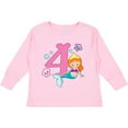 thumbnail image 3 of Inktastic I Am 4 Years Old Birthday with Mermaid Girls Long Sleeve Toddler T-Shirt, 3 of 5