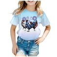 Kids Plain White T Shirts for Tie Dye Girls Color Block Cute