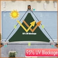 thumbnail image 2 of Colourtree 42' x 46' x 62.29' Green Right Triangle Size Super Ring Sun Shade Sail CTAWTN Canopy Awning Shades for Patio - Commercial Heavy Duty - 260 GSM - 5 Years Warranty, 2 of 10
