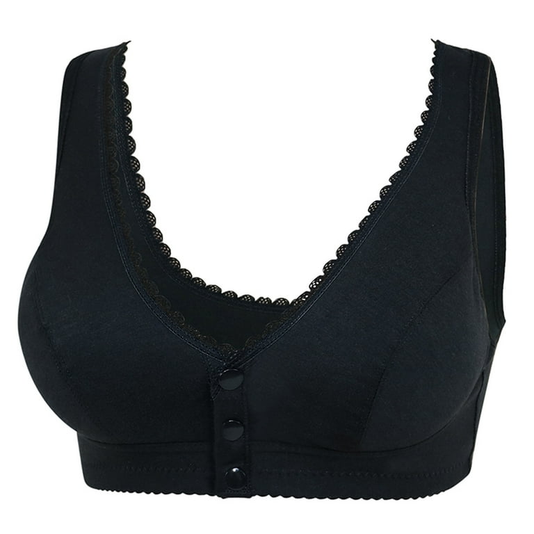 Kddylitq Mastectomy Bras With Built In Breast Forms Padded Placed  Adjustable Black Lace Push Up Bra Buckle Bralette Comfortable Wireless Sexy  Bras