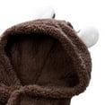 thumbnail image 6 of Unisex Baby Cloth Winter Coats Cute Newborn Infant Jumpsuit Snowsuit Bodysuits,Coffee,6-9 Months, 6 of 9