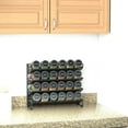 thumbnail image 3 of YANGLI 24-Jar Spice Rack Organizer Set – Includes Jars, Labels, Chalk Marker & Funnel, for Wall or Cabinet, Black, 11.8”W, 3 of 5