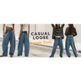 thumbnail image 6 of Lentta Womens Baggy Barrel Pants Wide Leg Lounge Drawstring Sweatpants with Pockets, 6 of 7