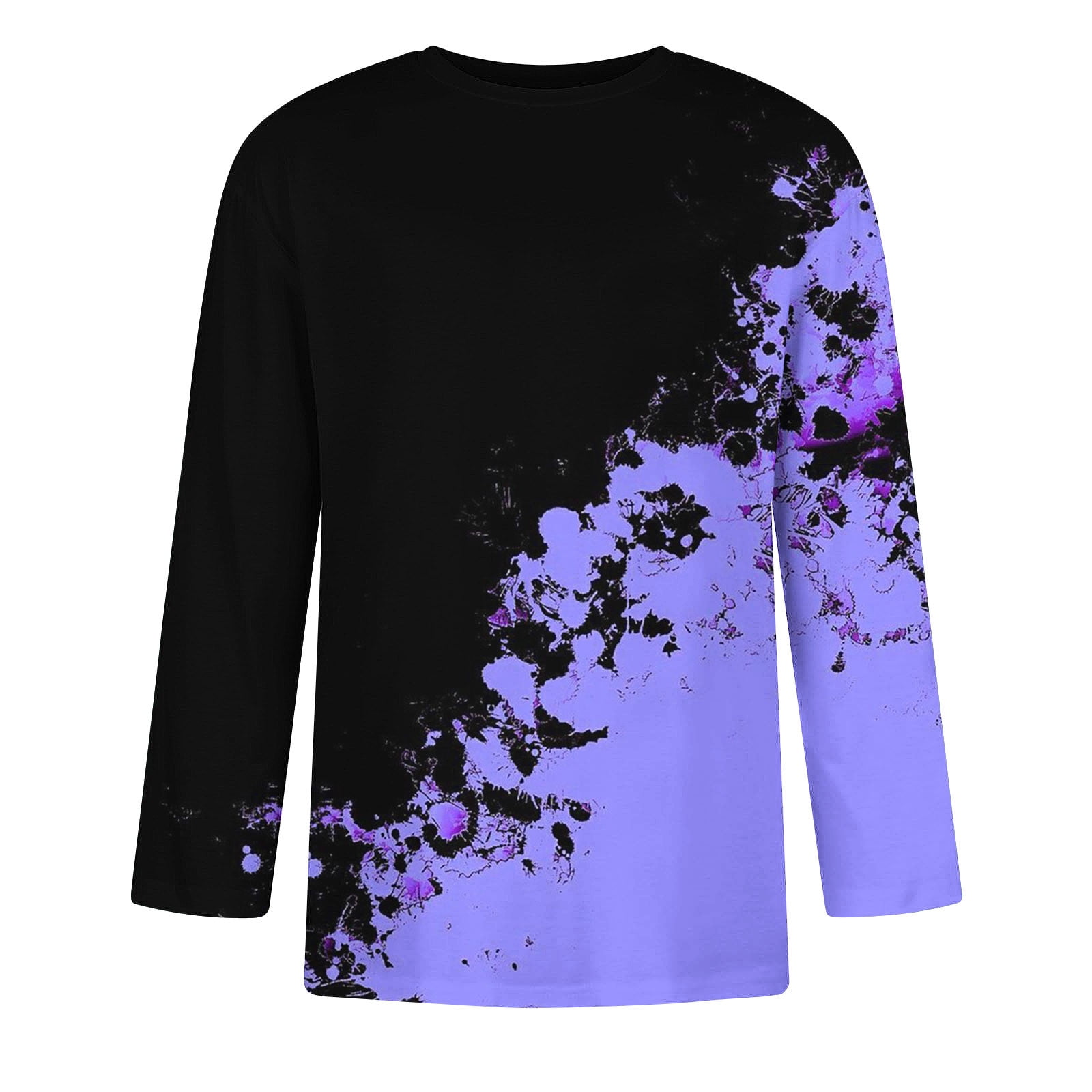 Wancir Tie Dye Shirts Gradient Tshirt Mens 3/4 Length Tshirts Jersey Baseball Tshirts Crew Neck Casual Soft Regular Fit Tees