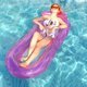 thumbnail image 5 of Fila Flotante Inflable Fila flotante inflable plegable para piscina, cama flotante para agua, tumbona (onda rosa) Sywqhk Para Estrenar, 5 of 6