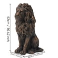 thumbnail image 5 of 20.47" Lion Statue Resin Outdoor Guardian Sculpture,Simulated Animal Decor for Villa,Garden,Park & Resort,Decoration for Home & Courtyard,Brown, 5 of 9