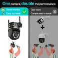thumbnail image 4 of 4K 8MP HD Wifi PTZ Camera Outdoor 4MP Dual Lens Dual Screen AI Auto Tracking IP Camera CCTV Audio Video Surveillance P2P iCSee, 4 of 6