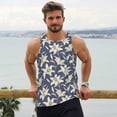 thumbnail image 6 of Gukieu Lilies Flowers Print Men's Quick Dry Fitness Vest, Round Neck Sleeveless Fitness Bodybuilding Top-X-Large, 6 of 7