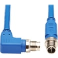 thumbnail image 6 of Tripp Lite M12 X-code Cat6a 10g F/UTP Cmr-lp Shielded Ethernet Cable (right-Angle M/m), Ip68, Poe, Blue, 3 M (9.8 Ft.) - Network Cable - Taa Compliant - 8 Pin M12-x (m) Right-Angled to 8 Pin M12-x, 6 of 6