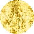 thumbnail image 1 of Ahgly Company Indoor Round Abstract Yellow Modern Area Rugs, 4' Round, 1 of 4