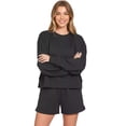thumbnail image 2 of Zenana Fleece Round Neck Sweatshirt and Shorts Set, 2 of 3