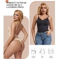 thumbnail image 3 of MANIFIQUE Women's Backless Shapewear Bodysuit Tummy control Thong Body Shaper Sleeveless Compression Tanks Tops, 3 of 6