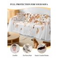 thumbnail image 4 of Yellow Leaves Couch Cover for 2 Cushion Couch, Summer Botanical Washable Love Seat Sofa Covers Slipcover, Throw Sofa Covers for Pets, Furniture Protector 71"x102", 4 of 9