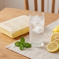 thumbnail image 6 of Food Grade Silicone Ice Cube Tray with Lid 6 Grid for Freezing Beverage, Beige, 6 of 6
