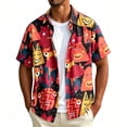 thumbnail image 2 of Men's Hawaiian Shirts Button Down Short Sleeve Tropical Print Casual Summer Beach Vacation Aloha Shirt,Sizes XS-XL, 2 of 5