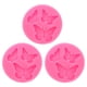 thumbnail image 1 of Molde de arcilla de polímero de 3 piezas, molde de fondant, molde de 3 mariposas, silicona rosa para manualidades, secado al aire, DIY pasteles, rosa, 1 of 6