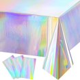 thumbnail image 2 of CSChome Iridescence Tablecloth Iridescence Tablecloth Waterproof Holographic Foil Party Decoration Shiny Rectangle, 2 of 7