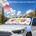 thumbnail image 3 of Renewold Highland Cow Floral Violet Windshield Sunshade Sun Shade Heat Shield Lightweight Auto Sun Visor Universal Fit Most Sedans SUV Van, 3 of 6