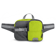 Running Fanny Pack,With Water Bottle Holder And Reflective Strip, For Hiking, Running, Dog Walking,green