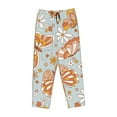 thumbnail image 4 of Naloa Retro Floral Butterfly Print Women’s Ultra-Soft Comfy Pajama Lounge Pants with Pockets & Drawstring, 4 of 8