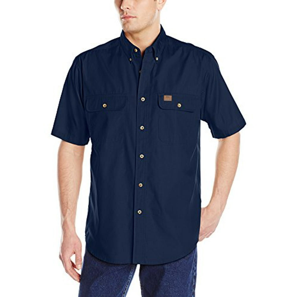 Wrangler - Wrangler Men's Riggs Workwear Ripstop Work Shirt, Navy ...