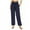Navy, variant on Lixiuxyad Cotton Linen Pants Women's Solid Color Simple Waist Pocket Pajama Pants Home Pants Casual Pants Wide Leg Straight Pants Green