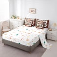 thumbnail image 4 of Manfei Joy Days Twin Bedding Sets 7-Piece,Christmas Cardinal Bird Bedding Comforter Set,Red Berry Plaid Sheet Sets For Children,Super Cozy Room Decor Reversible, 4 of 7