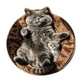 thumbnail image 2 of Zynviq Area Rugs 3d 15.7" X 15.7" Throw Rug Flock Animals Washable Round Multicolor Small Rug for Kitchen, 2 of 6