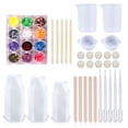 thumbnail image 1 of Moldes de vela Molde de resina de epoxi de cera Molde antiadherente DIY Silicona Reutilizable Adornos de mesa Handcrafts Molding Maker Año Nuevo 44pcs / Set Inevent HA009809-04, 1 of 6
