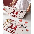 thumbnail image 2 of Valentines Placemats Gnome Red Plaid Heart Valentines Day Place Mats for Dining Room Love Bird Washable Table Mats for Kitchen Dining Decorations Set of 6, 2 of 6