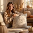thumbnail image 5 of ZZAIXHL 2pack Autumn Decorative Throw Covers 18x18 inch Fall Beige Embroidered Pumpkin Case Thanksgiving Pillows for Sofa Couch, 5 of 5