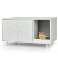 thumbnail image 1 of Costway Cat Litter Box Enclosure Cat Washroom Hidden Litter Box Enclosure White, 1 of 10
