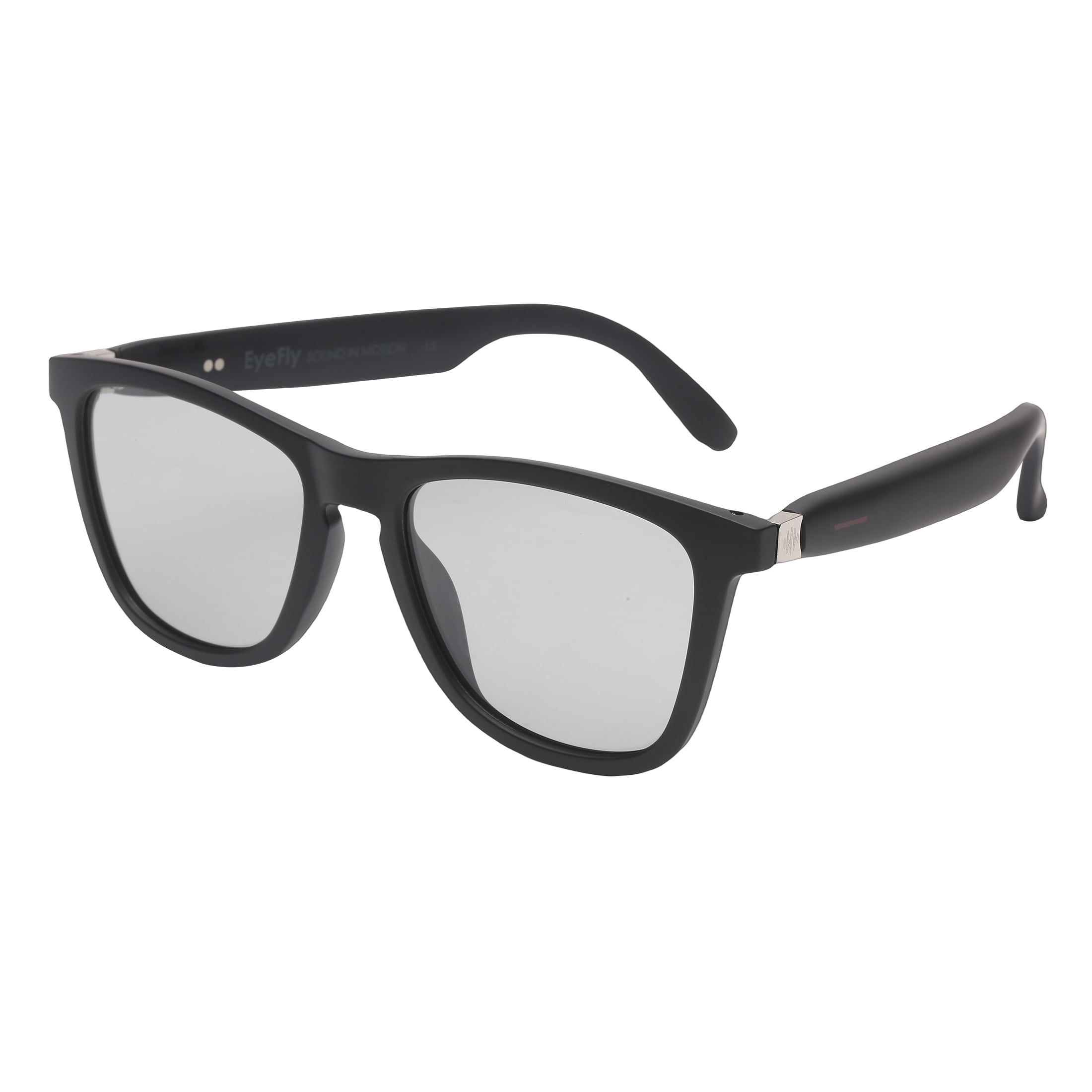 Eyefly Breeze Prescription Ready Bluetooth Rechargeable Unisex Sunglasses, Matte Black, Includes Case