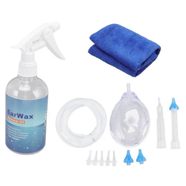 De Lavado de Riego de Oído, Safe 6 Consejos Desechables Transparentes Confiaciones 500 ml de kits de Limpieza de Oídos de 1.2 m Tomo de Silicona Para El Hogar para Niños