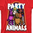 thumbnail image 2 of Five Nights At Freddy's Party Animals Youth Red Crew Neck Short Sleeve T-shirt - Small, 2 of 4