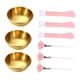 thumbnail image 3 of Juego de cuencos para mezclar mascarillas faciales y kit de brochas aplicadoras para el cuidado de la piel en casa. Oro, 3 of 9