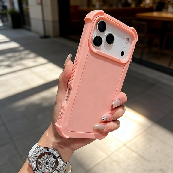 Case for iPhone 13 Pro Max, Military-Grade Shockproof Rugged Phone Case, Anti-Fingerprint Anti-Scratch Triple-Layers Heavy Duty Rugged Protection Hybrid Cover for iPhone 13 Pro Max, Pink
