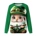 thumbnail image 7 of Saint Patricks Day Outfit Women Cute Gnome Print Shirts Crewneck Long Sleeve Sweatshirt Irish Going Out Tops Green Shirts for Women St Patricks Day, 7 of 7