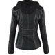 thumbnail image 2 of Mujer motocicleta con capucha pu cuero biker chaqueta abrigo prendas de vestir exteriores, 2 of 2