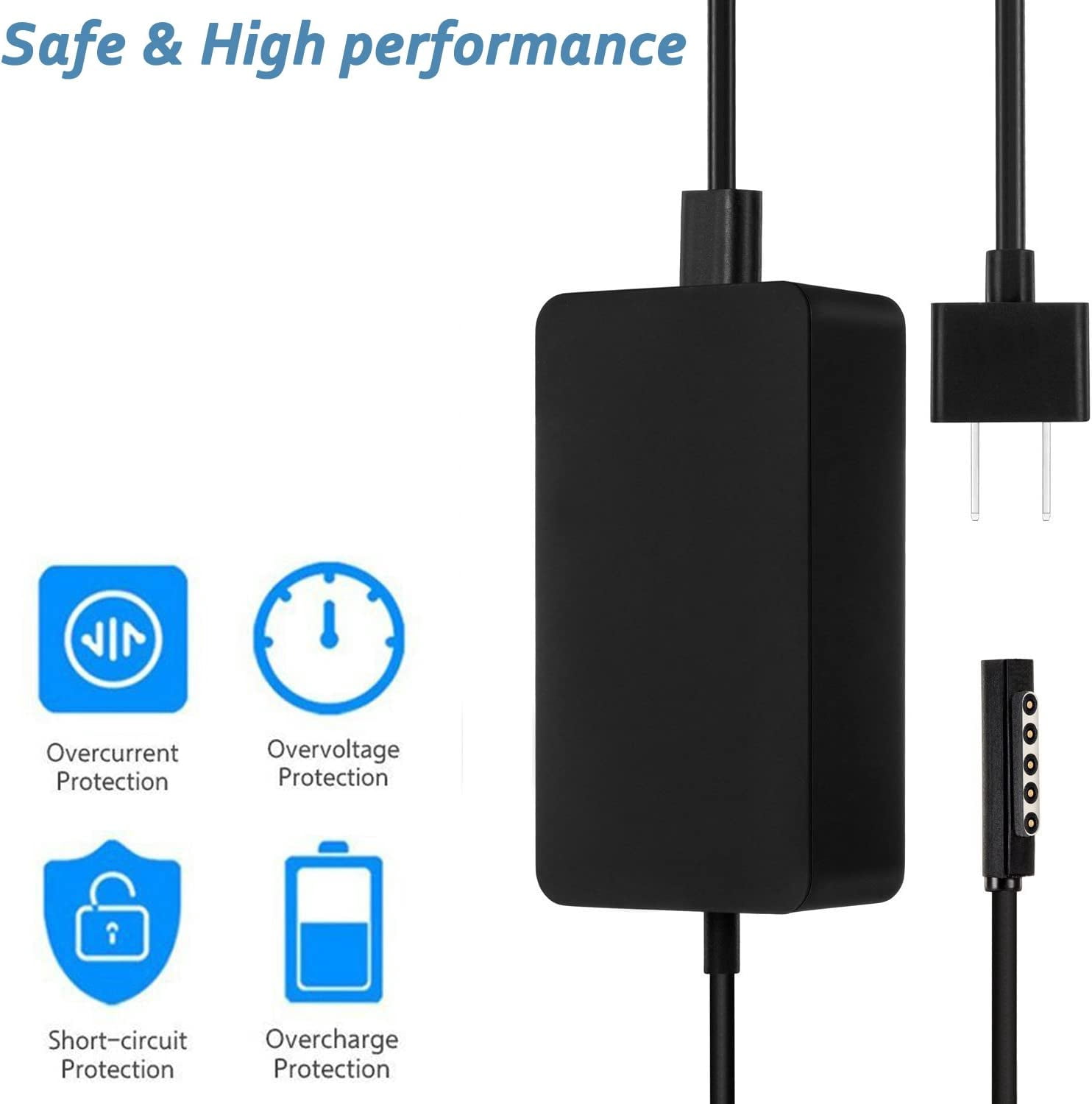 48W 12V Laptop Charger for Microsoft Surface Pro 2 Surface Pro 1 Surface RT Tablet Windows 8 Tablet 1536 1512 1516 1513 1572 Power Supply AC Adapter