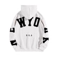 thumbnail image 3 of New York Print Oversized Hoodies For Women's Fall Fashion 2024 Crewneck Pullover Comfy Fall/Winter Tops Outfits, 3 of 4